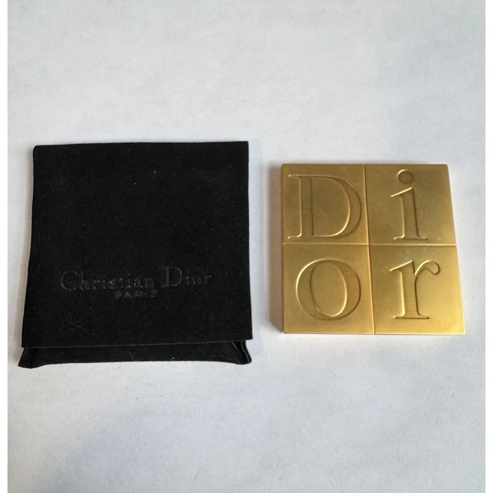 Authentic Vintage Christian Dior CD Sliding Door Compact Mirror BEAUTIFUL!